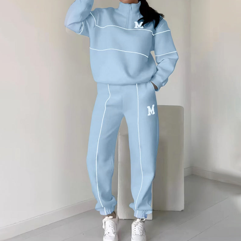 š„NEW HOT SALES - 50% OFFš„Women's Casual Letter M Long Sleeve Two Piece Set(Fabric upgrade)