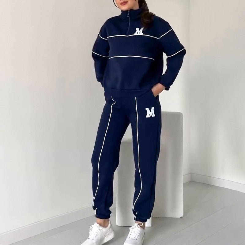 š„NEW HOT SALES - 50% OFFš„Women's Casual Letter M Long Sleeve Two Piece Set(Fabric upgrade)