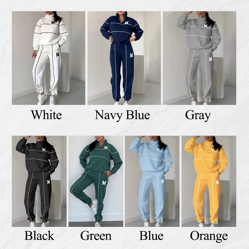 š„NEW HOT SALES - 50% OFFš„Women's Casual Letter M Long Sleeve Two Piece Set(Fabric upgrade)