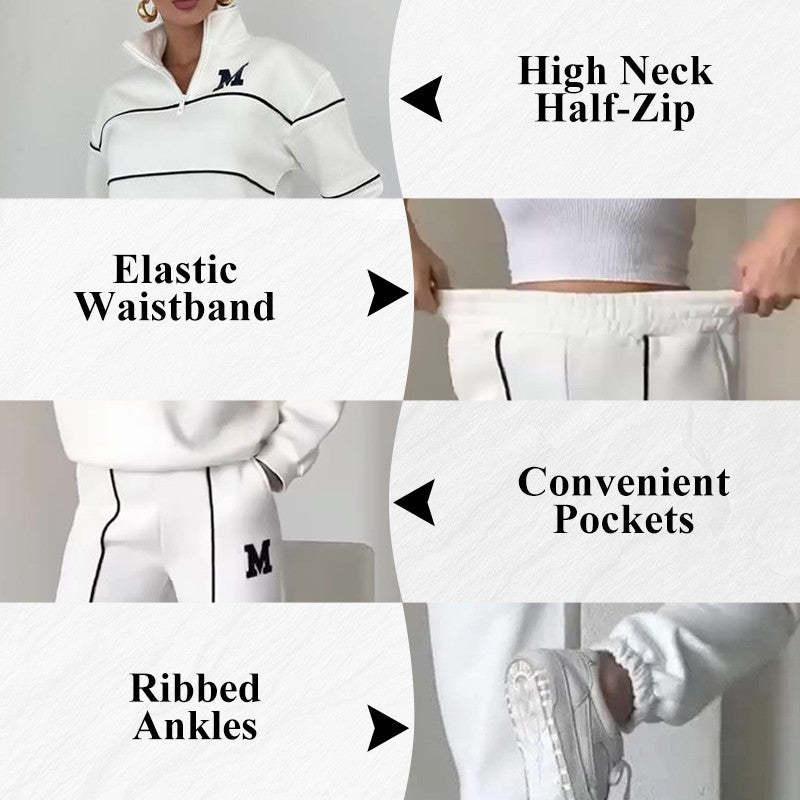š„NEW HOT SALES - 50% OFFš„Women's Casual Letter M Long Sleeve Two Piece Set(Fabric upgrade)