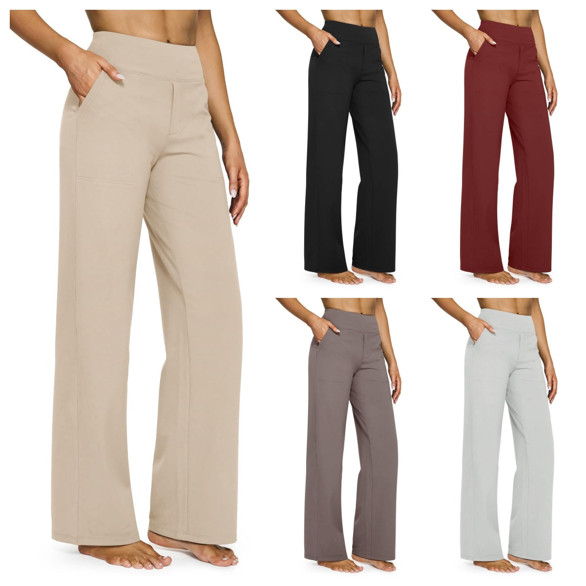 💖LAST DAY PROMOTION - 50%OFF 💖 Women's High Waist Stretch Casual Yoga Wide Leg Pants