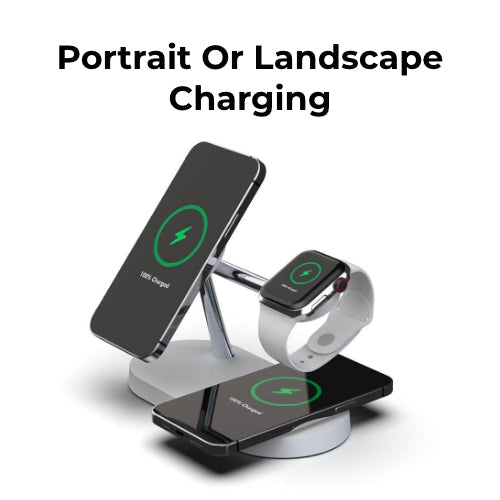 Apple 4in1 Qi MagSafe Wireless Multi Charger For iPhone, Watch & AirPods