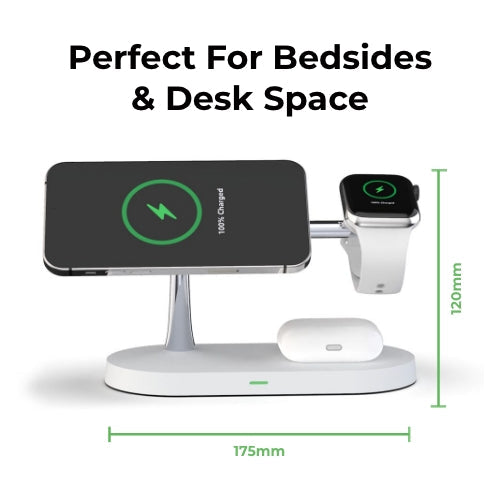 Apple 4in1 Qi MagSafe Wireless Multi Charger For iPhone, Watch & AirPods