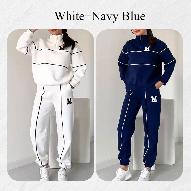 š„NEW HOT SALES - 50% OFFš„Women's Casual Letter M Long Sleeve Two Piece Set(Fabric upgrade)