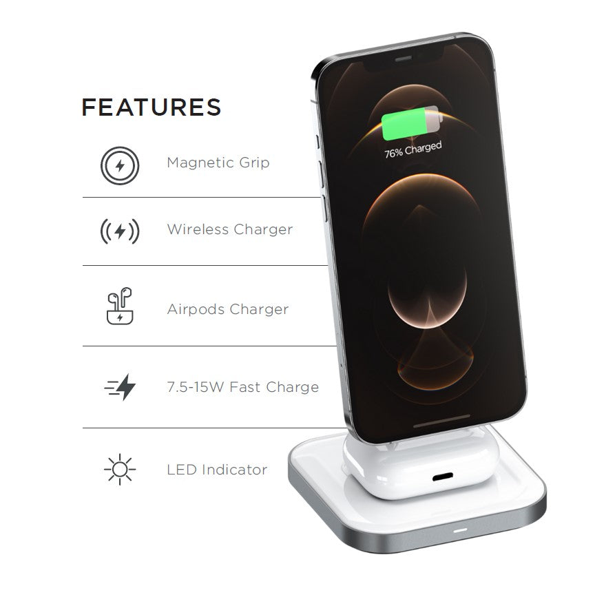 Satechi Apple 2in1 Qi MagSafe Wireless Multi Charger