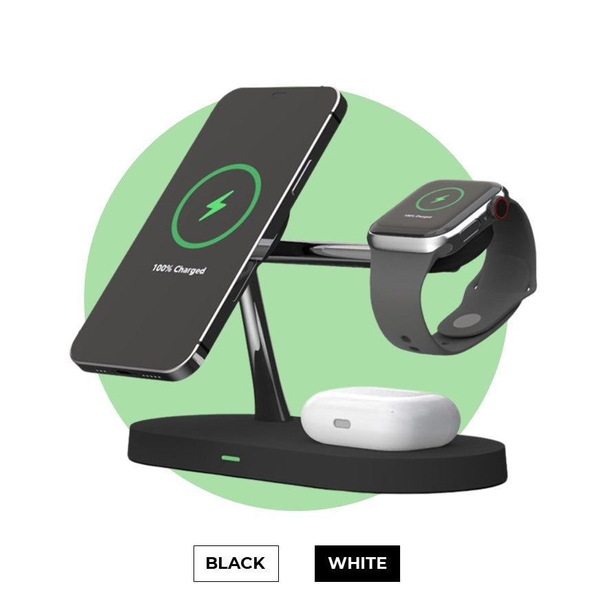 Apple 4in1 Qi MagSafe Wireless Multi Charger For iPhone, Watch & AirPods