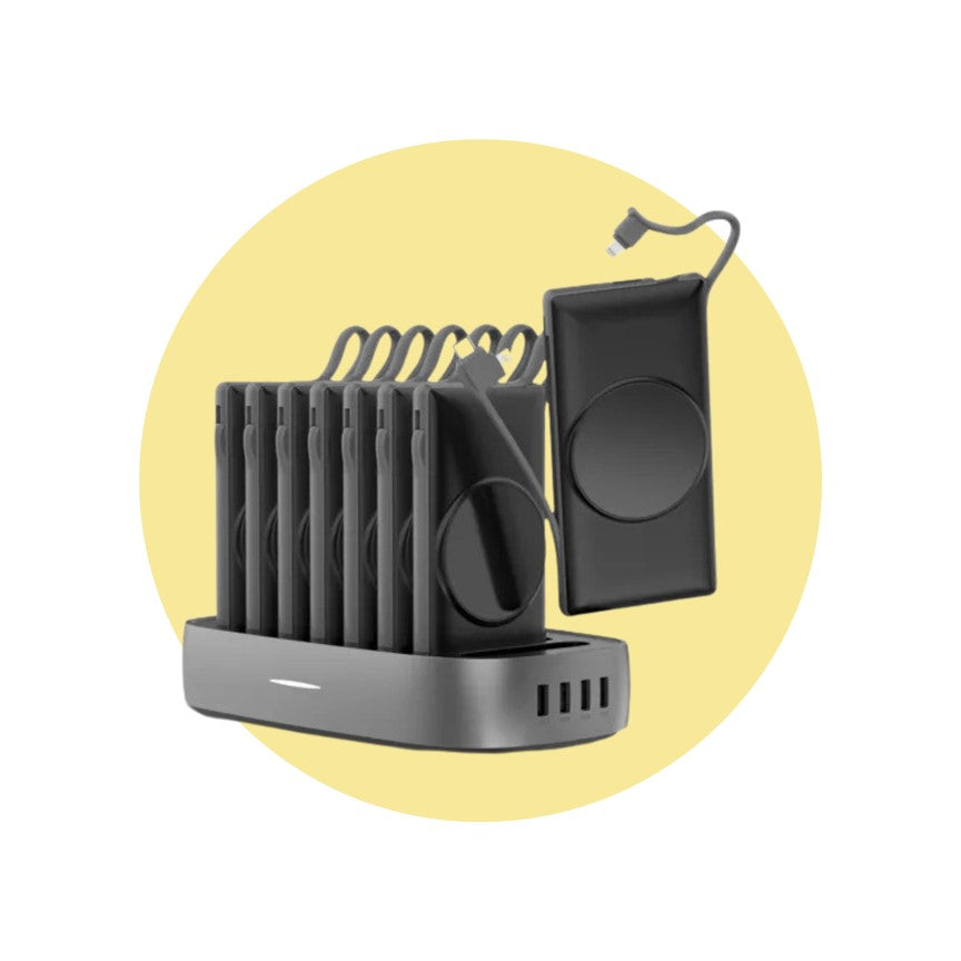 8 Qi MagSafe 10KmAh Power Banks with Touch Charge Docking Station