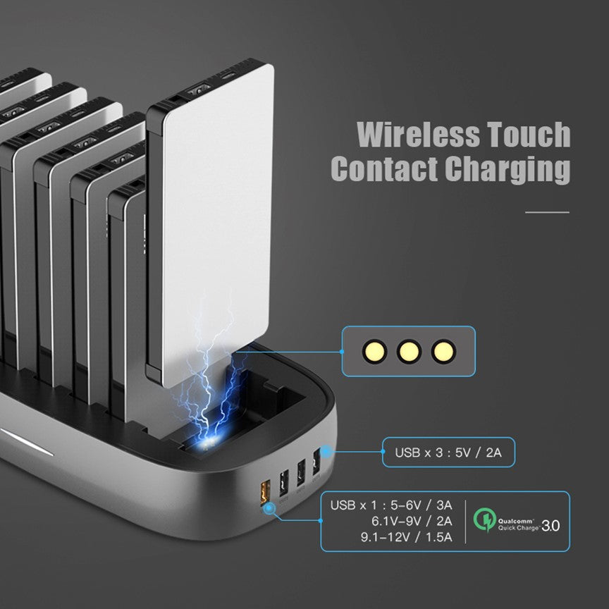 8 Qi MagSafe 10KmAh Power Banks with Touch Charge Docking Station