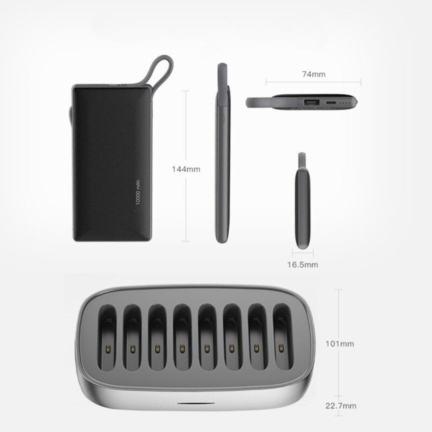 8 Qi MagSafe 10KmAh Power Banks with Touch Charge Docking Station