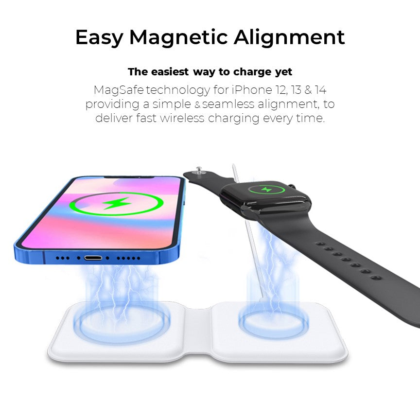 Apple Duo Qi MagSafe Charger for all iPhone, Watch, & AirPods