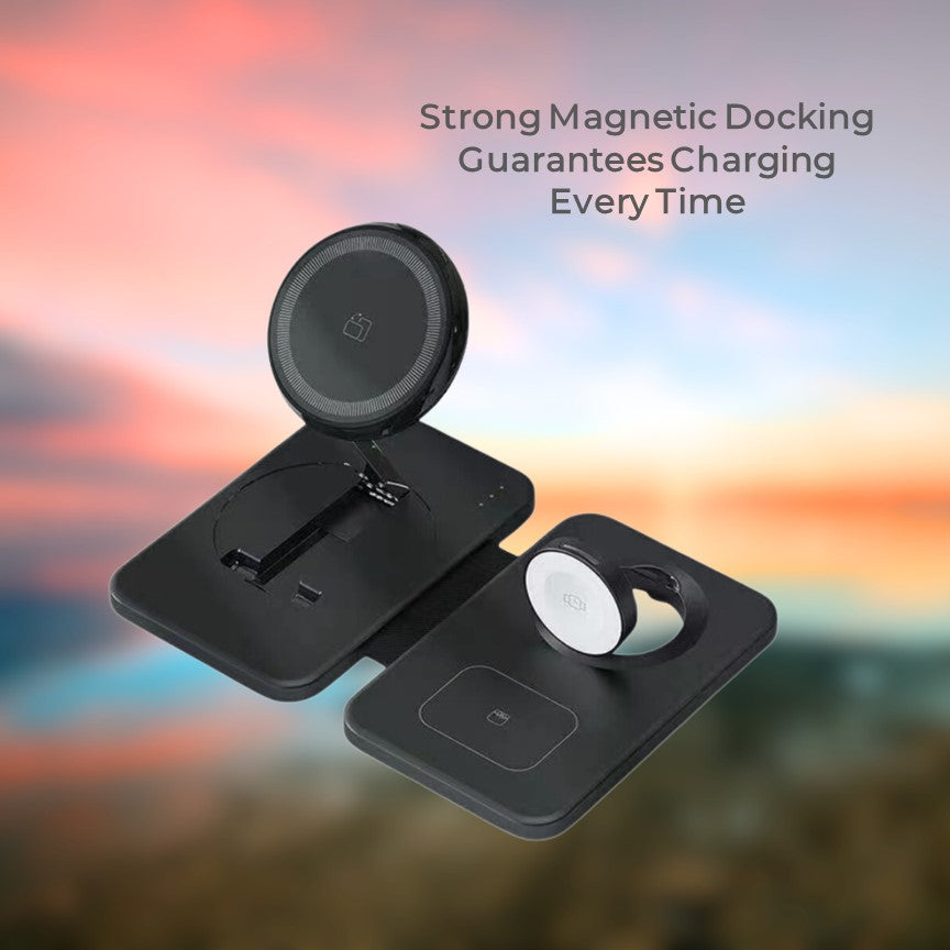 Wireless 3in1 Charging Station For Apple iPhone MagSafe