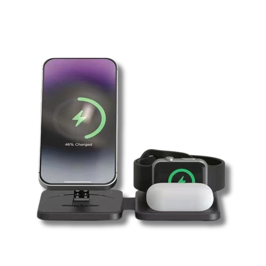 Wireless 3in1 Charging Station For Apple iPhone MagSafe