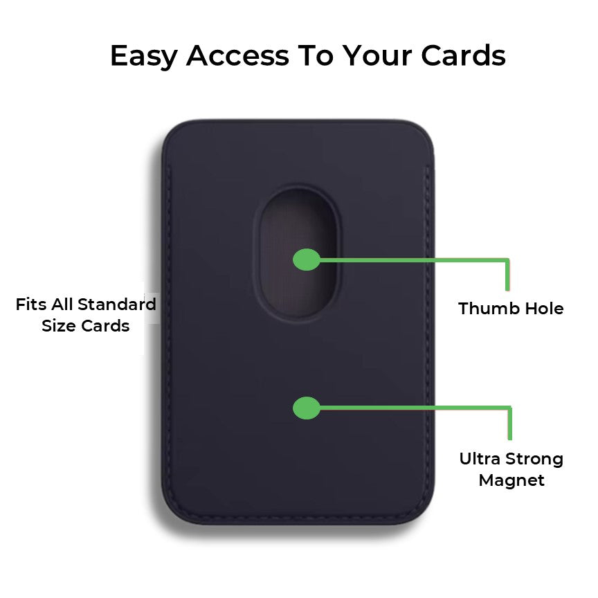 MagSafe Leather Wallet Credit Card Holder For Apple iPhone