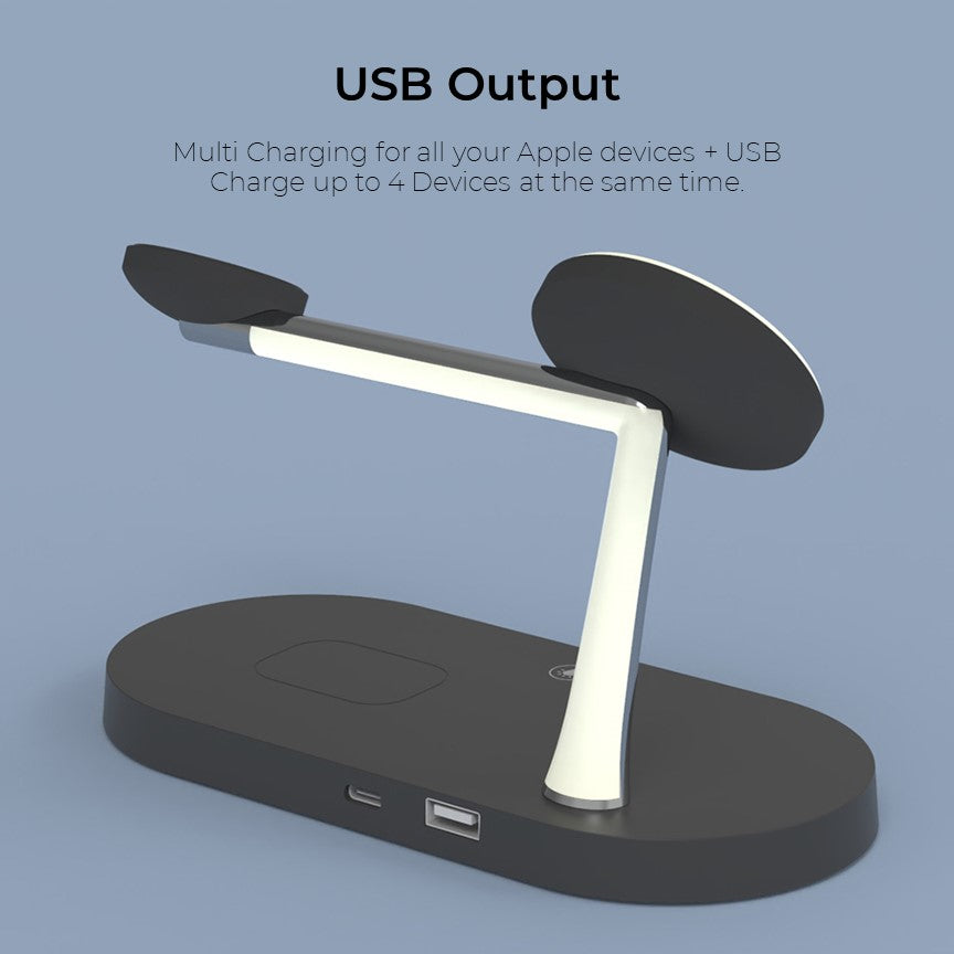 Apple 4in1 Qi MagSafe Wireless Multi Charger For iPhone, Watch & AirPods