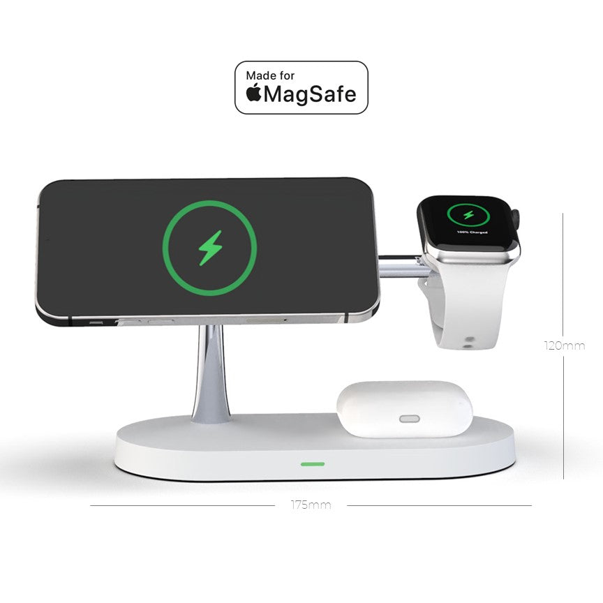 Apple 4in1 Qi MagSafe Wireless Multi Charger For iPhone, Watch & AirPods