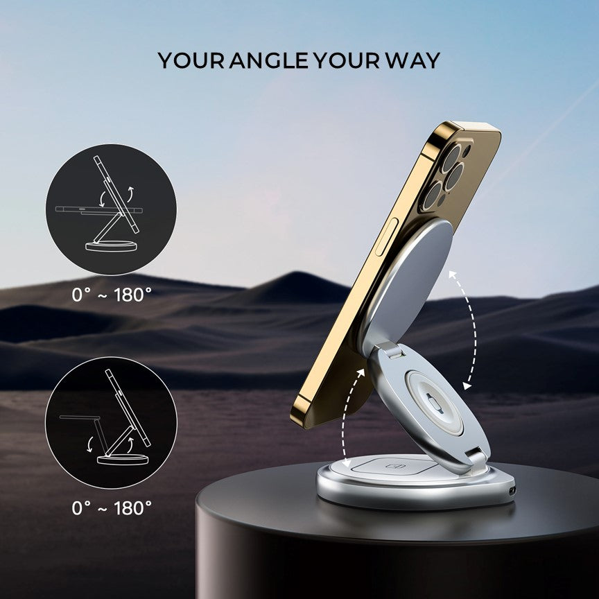 Apple 3in1 Qi MagSafe Wireless Foldable Multi Charger For iPhone, Watch & AirPods