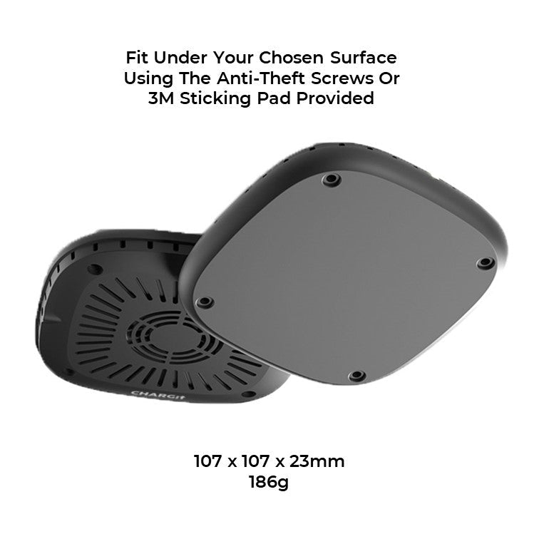 Invisible Under Surface Wireless Charger, for all Apple, Samsung & any Qi Device