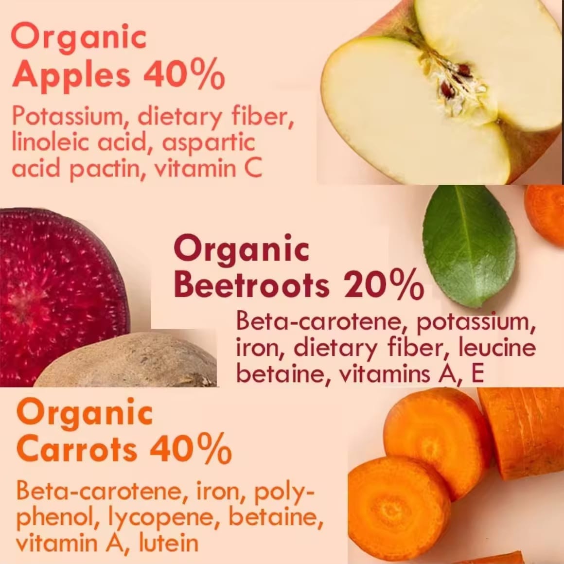 LOVE TO GLOW OrganicMaru Cold Pressured Juice Apple Beetroot & Carrot ABC 30 Packs Nuti-Grade A kids Friendly Refreshing Drink No Added Sugar HACCP Approved