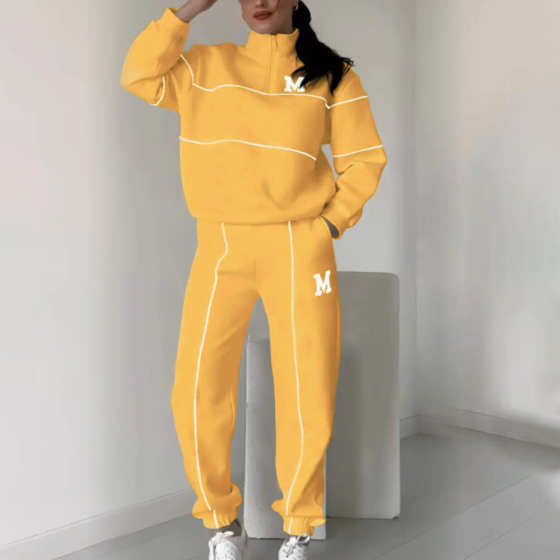 š„NEW HOT SALES - 50% OFFš„Women's Casual Letter M Long Sleeve Two Piece Set(Fabric upgrade)