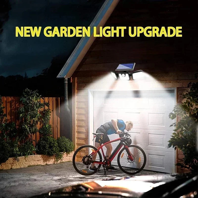 Upgraded Wide-Angle Solar Motion Sensor Light