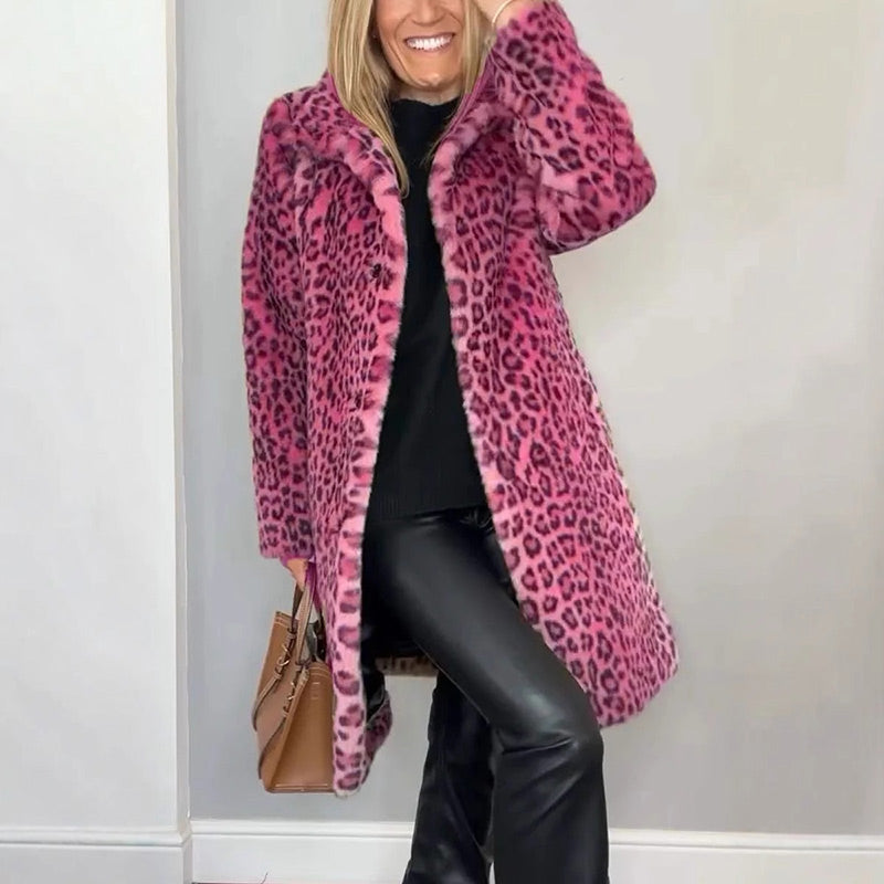 ⏳Time-limited Special⏰Women's Leopard Print Mid-Length Jacket