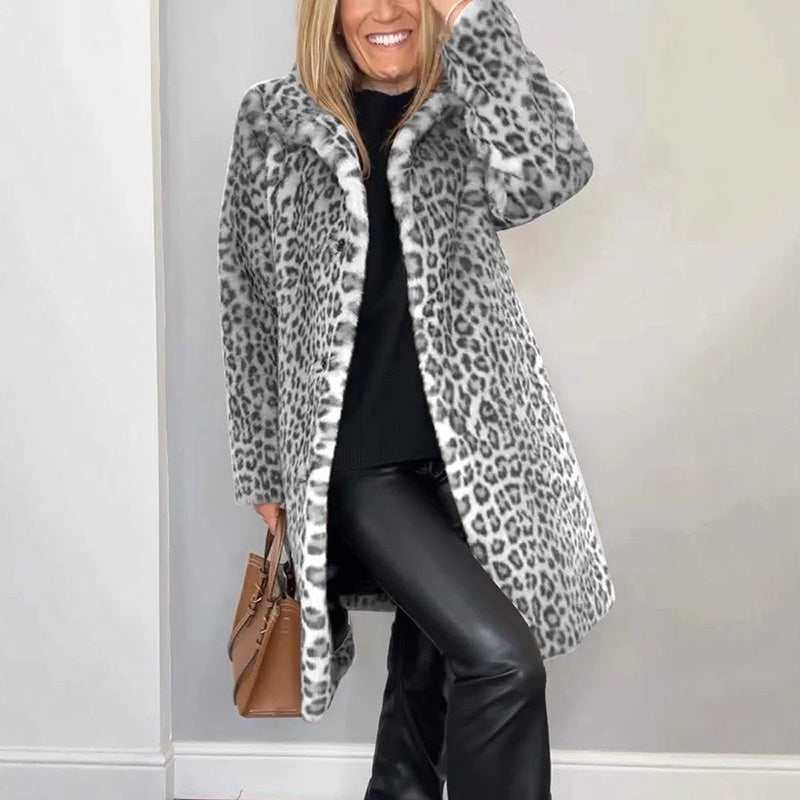 ⏳Time-limited Special⏰Women's Leopard Print Mid-Length Jacket