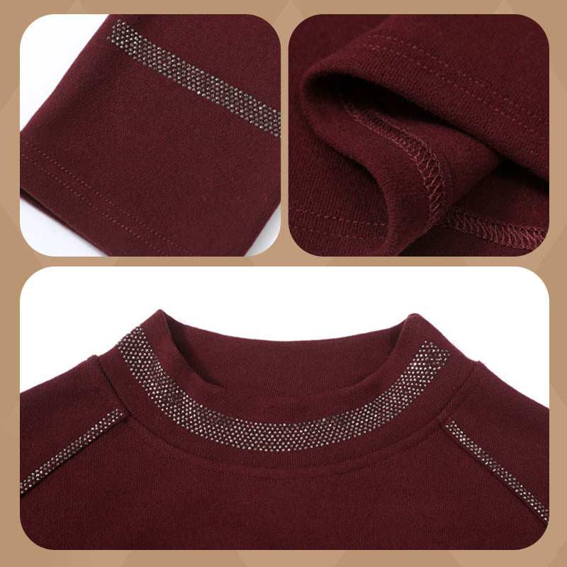🎀50%OFF🎀Women's Fashion Sequins Solid Color Long-Sleeved Blouse