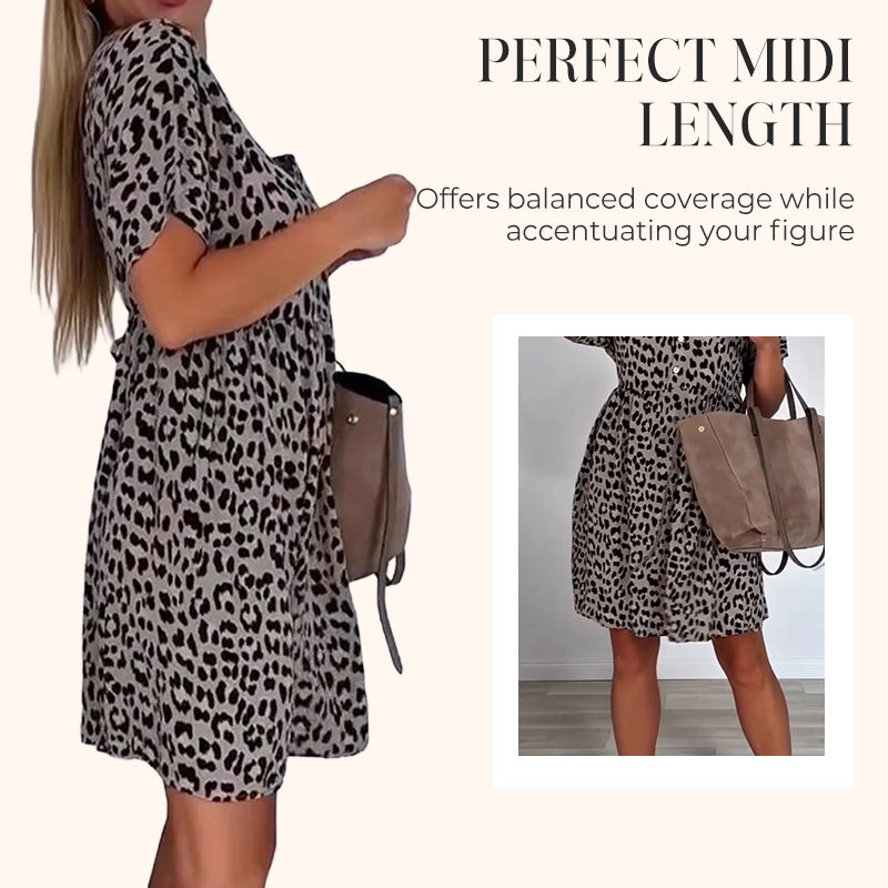 🔥Last Day Promotion 50% OFF💖Women's Casual V-Neck Short Sleeve Dress