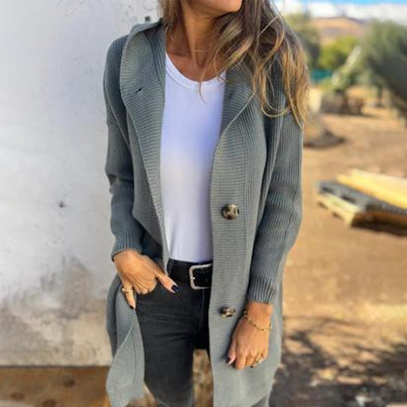 🍁Women's Button-Down Hooded Cardigan