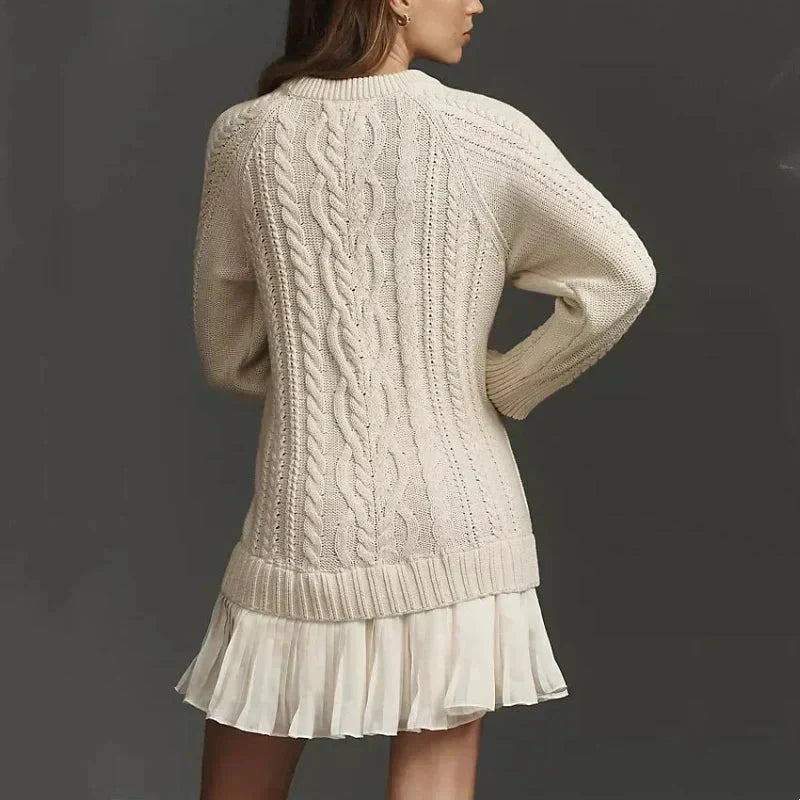 đź’—2025 Hot Saleđź’—Women's Cable-Knit Mini Sweater Dress