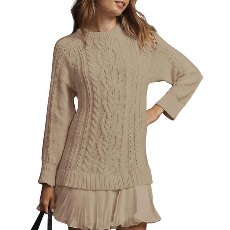 đź’—2025 Hot Saleđź’—Women's Cable-Knit Mini Sweater Dress