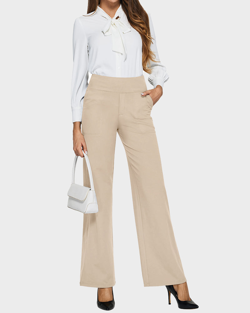 šLAST DAY PROMOTION - 50%OFF š Women's High Waist Stretch Casual Yoga Wide Leg Pants