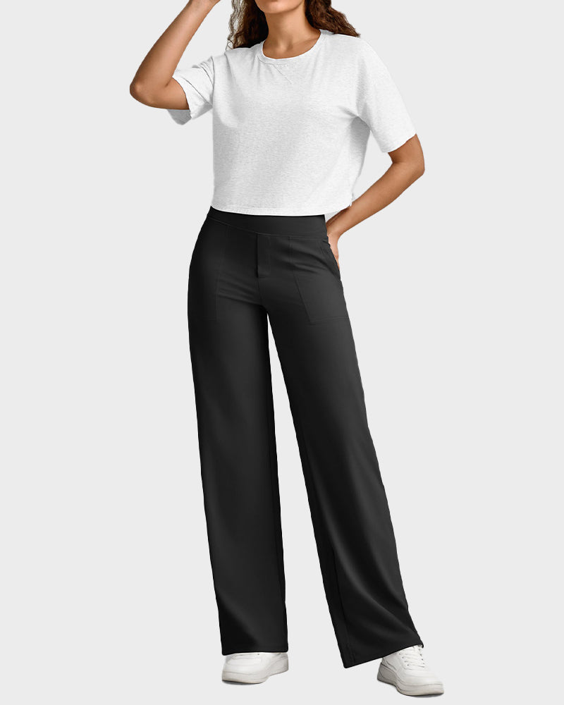 šLAST DAY PROMOTION - 50%OFF š Women's High Waist Stretch Casual Yoga Wide Leg Pants