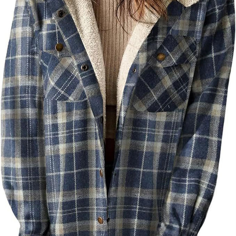 đ„ LAST DAY PROMOTION - 50%OFF đ„Women's Winter Trendy Plaid Hooded Jacket