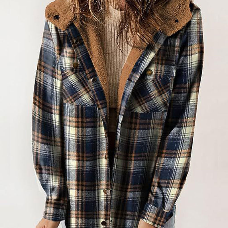 đ„ LAST DAY PROMOTION - 50%OFF đ„Women's Winter Trendy Plaid Hooded Jacket