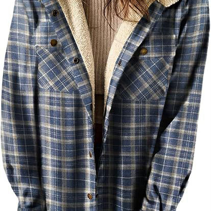 đ„ LAST DAY PROMOTION - 50%OFF đ„Women's Winter Trendy Plaid Hooded Jacket