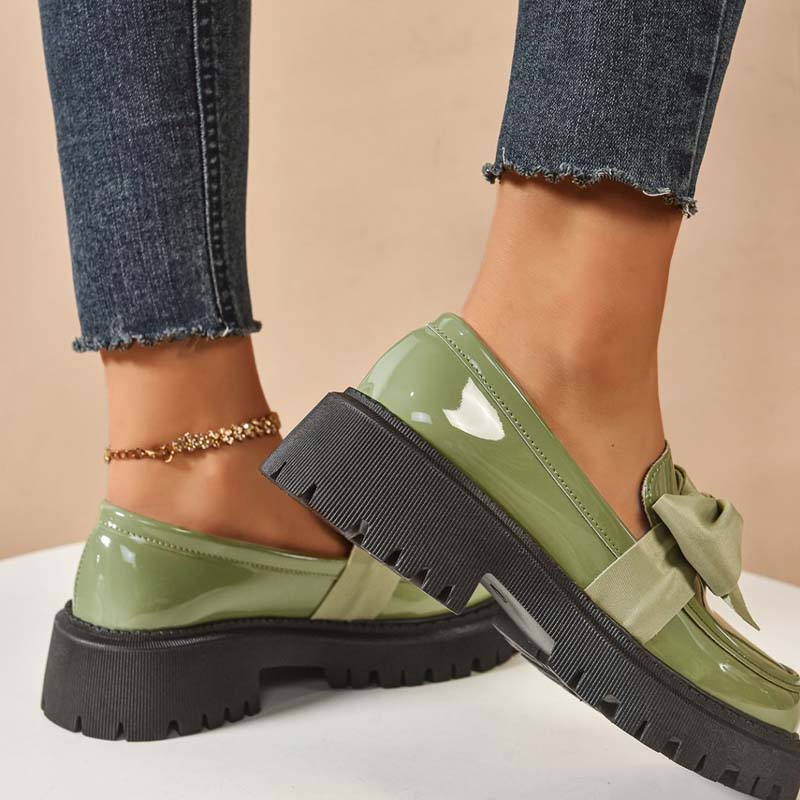đź’ś LAST DAY PROMOTION - 50%OFF đź’ś Chic Sweet Platform Loafers with Bow