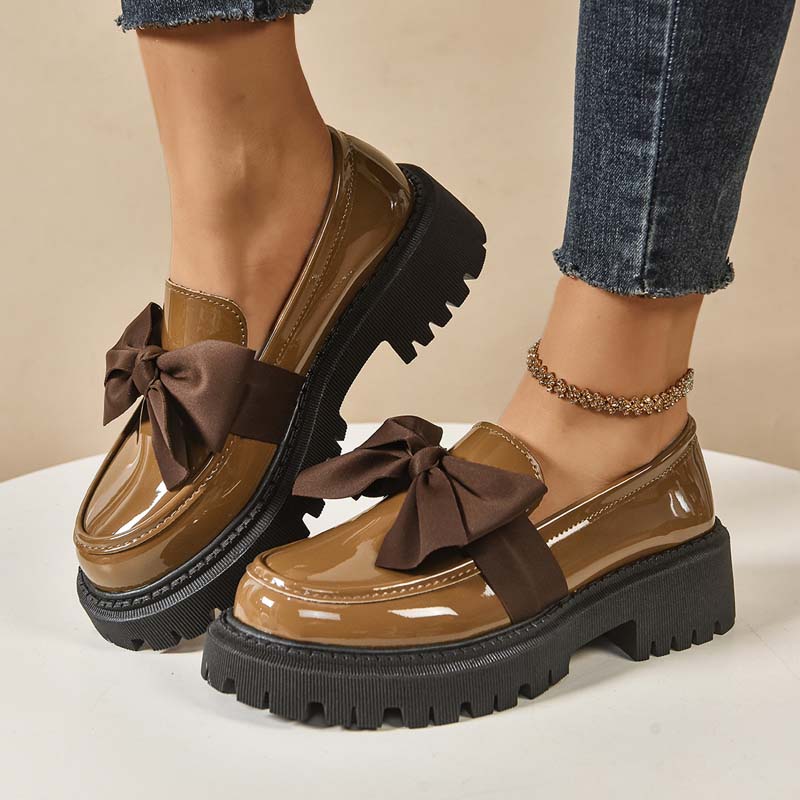 đź’ś LAST DAY PROMOTION - 50%OFF đź’ś Chic Sweet Platform Loafers with Bow