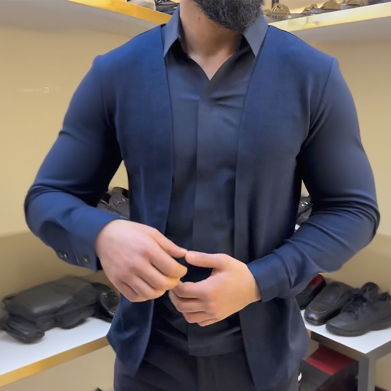 š„Men's Mock Two-Piece Shirt