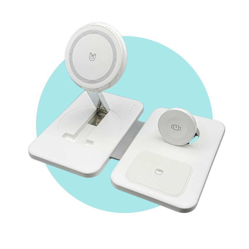Wireless 3in1 Charging Station For Apple iPhone MagSafe