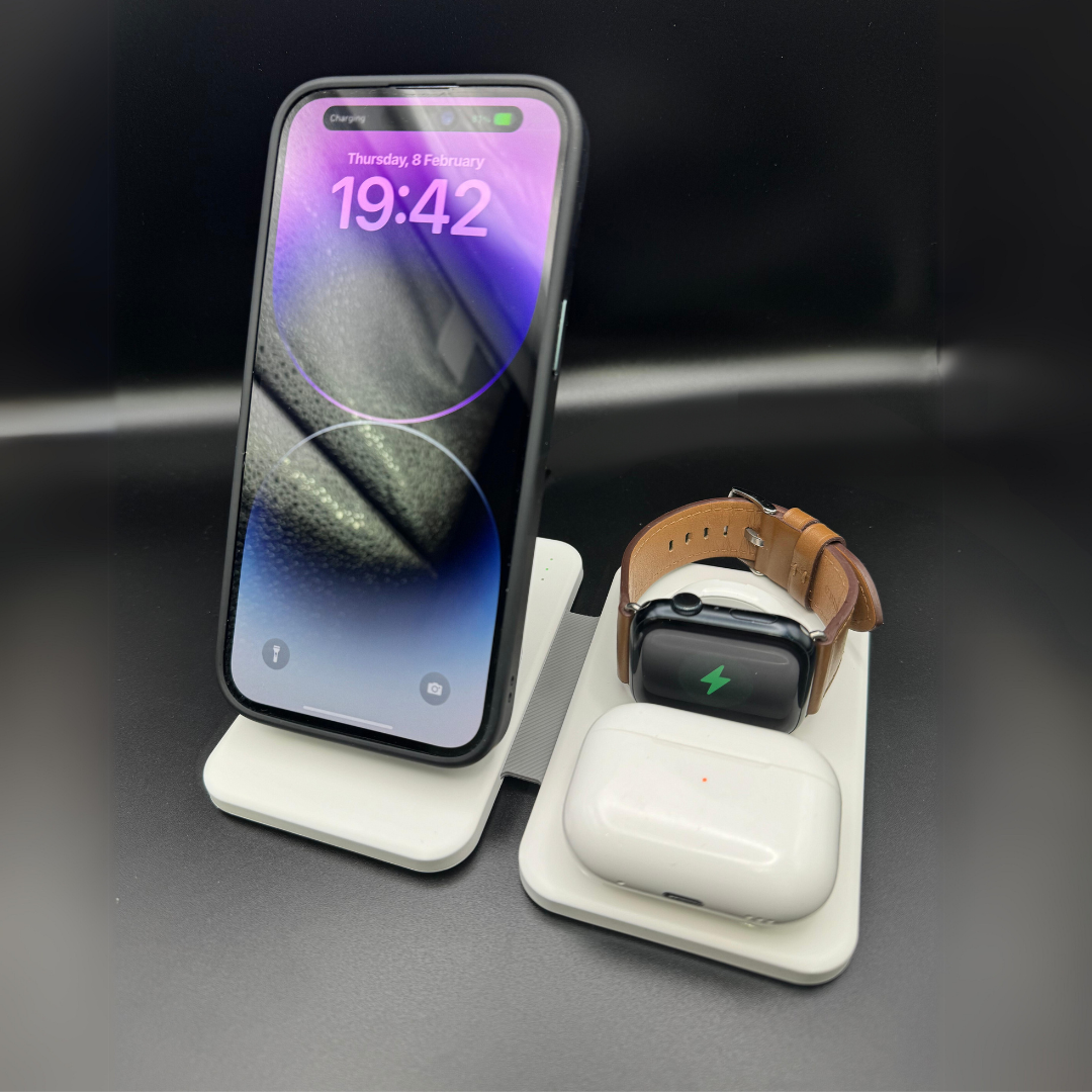 Wireless 3in1 Charging Station For Apple iPhone MagSafe