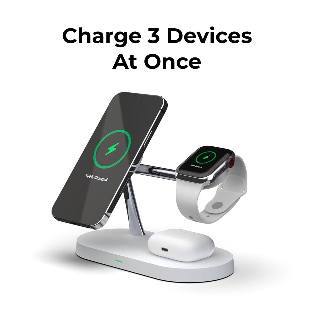 Apple 4in1 Qi MagSafe Wireless Multi Charger For iPhone, Watch & AirPods