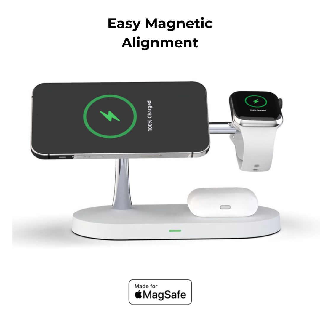 Apple 4in1 Qi MagSafe Wireless Multi Charger For iPhone, Watch & AirPods