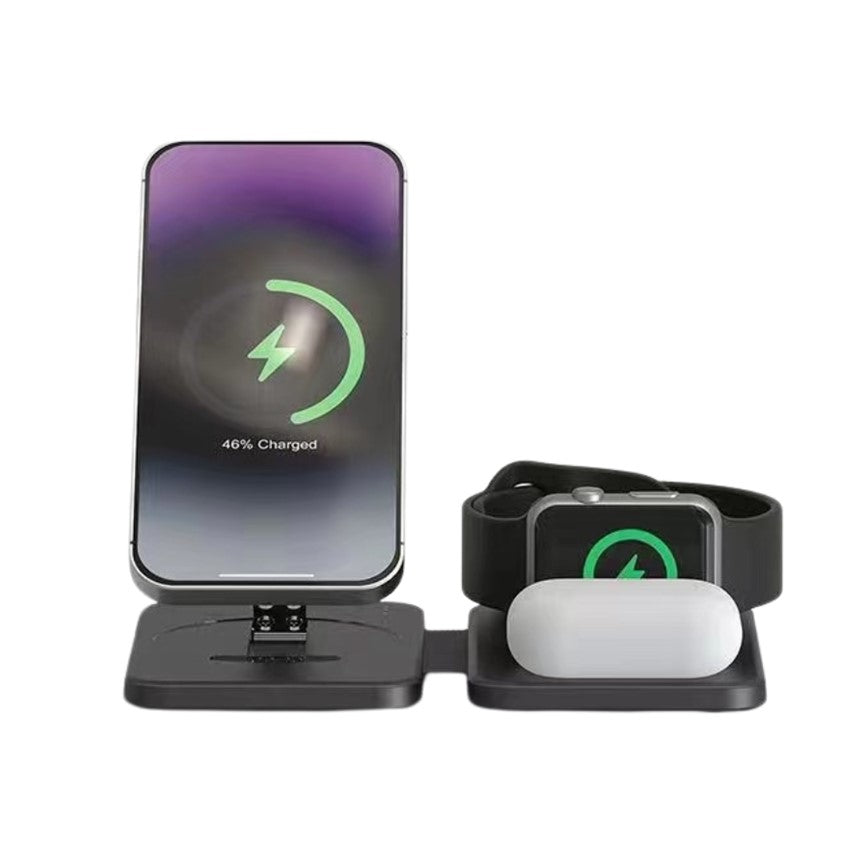 Wireless 3in1 Charging Station For Apple iPhone MagSafe