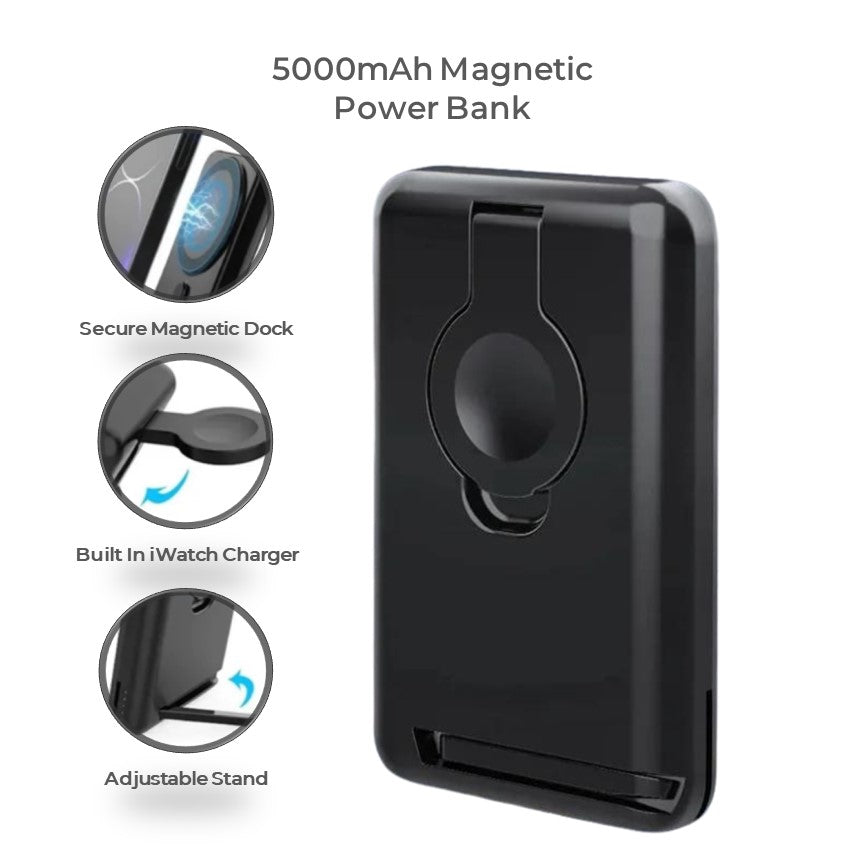 Apple Qi MagSafe Foldable Wireless Multi Charger With Removable Power Bank