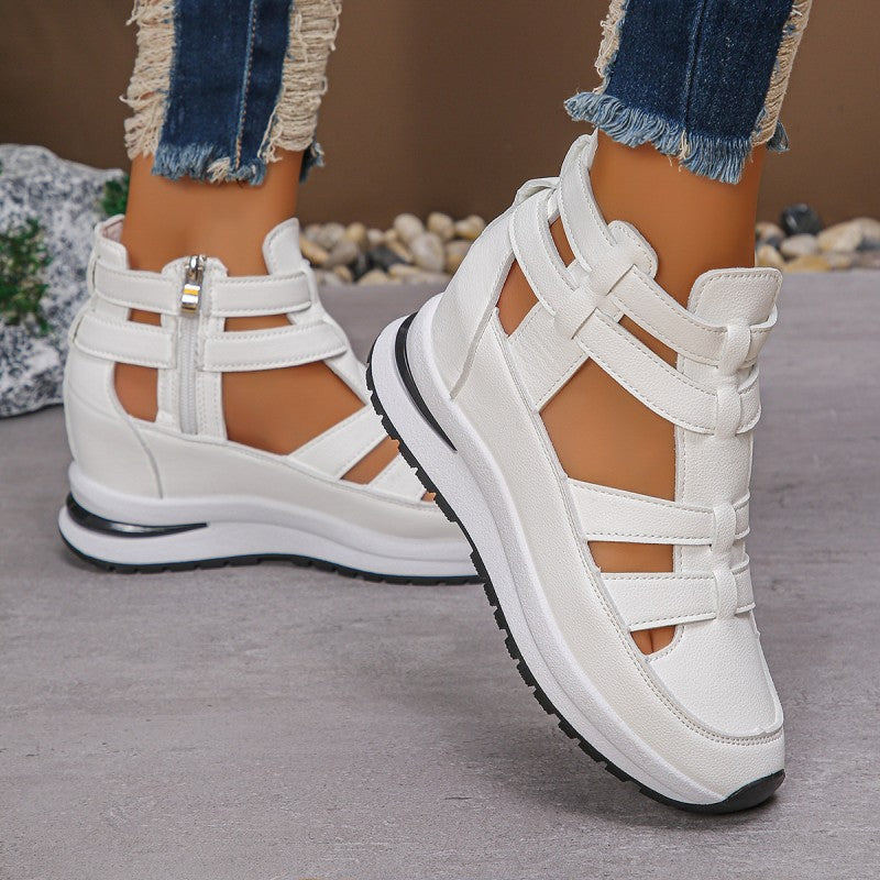 🏖️Summer Hot Sale 49% OFF🌼Women's Fashion Breathable Wedge Sandals with Side Zipper Closure