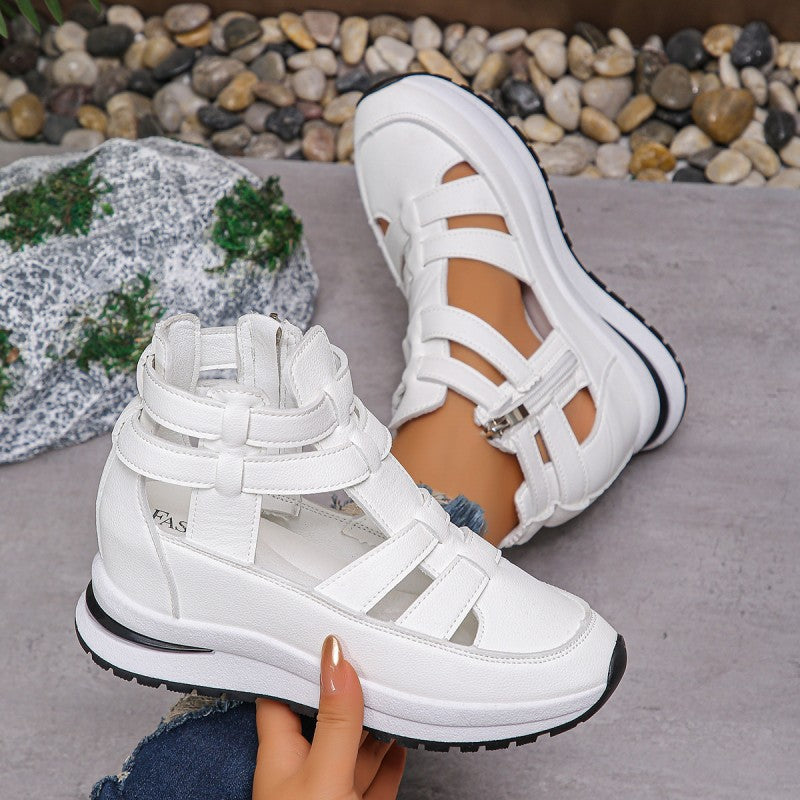 🏖️Summer Hot Sale 49% OFF🌼Women's Fashion Breathable Wedge Sandals with Side Zipper Closure