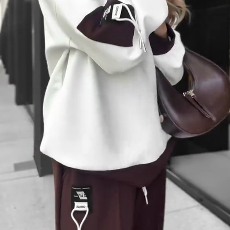 🍁NEW HOT SALE🔥Color-Block Pullover Hoodie & Jogger Pants Set