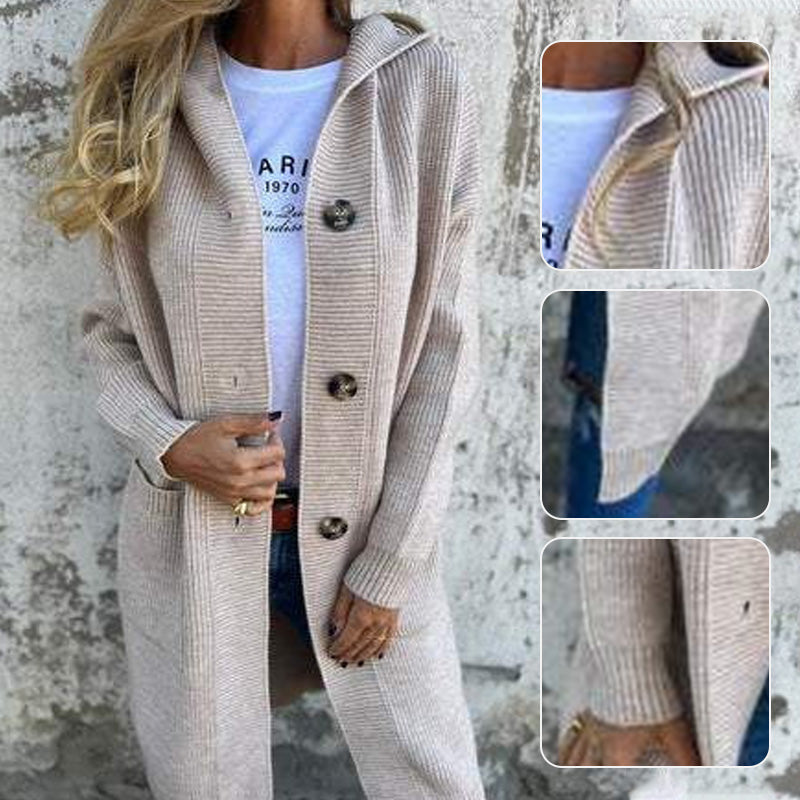 🍁Women's Button-Down Hooded Cardigan