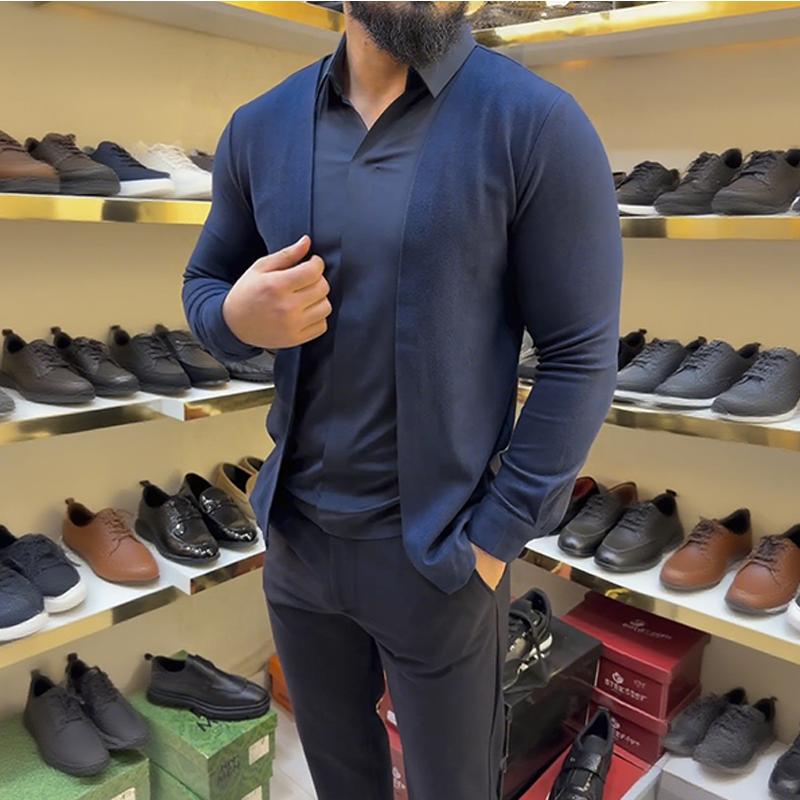 💥Men's Mock Two-Piece Shirt